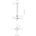 CP04TSRE-133 supporto per proiettore Soffitto Bianco - Foto miniatura 5