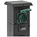Colonna con Presa da Esterno a 4 Vie Nera e Verde 16x16x39,5cm - Foto miniatura 3