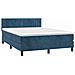 Letto a Molle con Materasso e LED Blu Scuro 140x190 cm - Foto miniatura 5