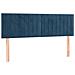 Letto a Molle con Materasso e LED Blu Scuro 140x190 cm - Foto miniatura 7