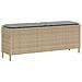 Panca da Giardino con Cuscino Beige 110x30x40,5cm in Polyrattan - Foto miniatura 1