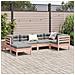 Set Divani Giardino 6 Pz Cuscini Legno Massello Abete Douglas - Foto miniatura 3