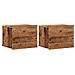 Comodini A Muro 2 Pz Legno Antico 40x32x30 Cm - Foto miniatura 2