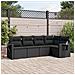 Set Divani Da Giardino 5 Pz Con Cuscini In Polyrattan Nero - Foto miniatura 1