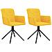 Sedie Da Pranzo Girevoli 2 Pz Gialle In Velluto - Foto miniatura 1