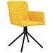 Sedie Da Pranzo Girevoli 2 Pz Gialle In Velluto - Foto miniatura 2