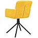 Sedie Da Pranzo Girevoli 2 Pz Gialle In Velluto - Foto miniatura 5