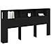 Testata letto Armadietto Nero Rovere 200x18,5x104,5 cm - Foto miniatura 3