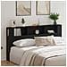 Testata letto Armadietto Nero Rovere 200x18,5x104,5 cm - Foto miniatura 4
