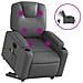Poltrona Alzapersona Elettrica Reclinabile Grigio in Similpelle - Foto miniatura 1