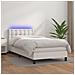 Giroletto Molle con Materasso e LED Bianco 90x200 cm Similpelle - Foto miniatura 2