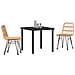 Set da Pranzo per Giardino 3 pcs Marrone Poly Rattan - Foto miniatura 3