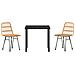 Set da Pranzo per Giardino 3 pcs Marrone Poly Rattan - Foto miniatura 7