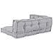 Cuscino per Divano Pallet 3 pcs Grigio Tessuto - Foto miniatura 3