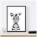 Set Di 6 Stampe Animali Bambini Con Gomma Da Masticare Zebra Rino Cervo Mucca Cavallo E Fiamma A4 Senza Cornice - Foto miniatura 4