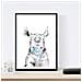 Set Di 6 Stampe Animali Bambini Con Gomma Da Masticare Zebra Rino Cervo Mucca Cavallo E Fiamma A4 Senza Cornice - Foto miniatura 5