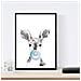 Set Di 6 Stampe Animali Bambini Con Gomma Da Masticare Zebra Rino Cervo Mucca Cavallo E Fiamma A4 Senza Cornice - Foto miniatura 6