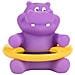 Termometro Da Bagno Per Bambini Senza Batteria Termosensibile Ippopotamo Giocoso, Viola - Foto miniatura 1