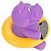Termometro Da Bagno Per Bambini Senza Batteria Termosensibile Ippopotamo Giocoso, Viola - Foto miniatura 4