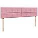 Struttura Letto Pouf con Materassi Rosa 200x200 cm Velluto - Foto miniatura 8
