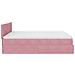 Struttura Letto Pouf con Materassi Rosa 200x200 cm Velluto - Foto miniatura 9