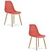 WAT Modern Vermilion Desk Chair x2 - Foto miniatura 1