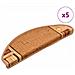 Tappetini per Scale Autoadesivi 5 pz 65x21x4 cm Beige - Foto miniatura 1