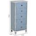 Cassettiera In Legno Blu Con 5 Cassetti 50x35x110h Cm - Foto miniatura 3
