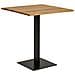 Tavolo Bistrot Lignano In Rovere Naturale Con Base In Metallo Nero 70x70x75 Cm - Foto miniatura 2