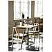 Tavolo Bistrot Lignano In Rovere Naturale Con Base In Metallo Nero 70x70x75 Cm - Foto miniatura 5