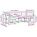 Set di divani da esterno con cuscino 6 pcs Naturale e Nero - Foto miniatura 8
