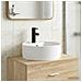 Lavabo da bagno Nero Opaco 40,5 x 40,5 x 15 cm Metallo - Foto miniatura 2