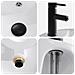 Lavabo da bagno Nero Opaco 40,5 x 40,5 x 15 cm Metallo - Foto miniatura 5