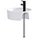 Lavabo da bagno Nero Opaco 40,5 x 40,5 x 15 cm Metallo - Foto miniatura 7