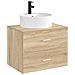 Lavabo da bagno Nero Opaco 40,5 x 40,5 x 15 cm Metallo - Foto miniatura 8