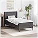 Struttura letto con materasso Grigio 100 x 200 cm Similpelle - Foto miniatura 2