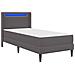 Struttura letto con materasso Grigio 100 x 200 cm Similpelle - Foto miniatura 5