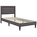 Struttura letto con materasso Grigio 100 x 200 cm Similpelle - Foto miniatura 6