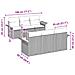 Set Divano da Giardino con cuscino 7 pcs Grigio polyrattan - Foto miniatura 8