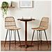 Sgabello da bar 2 pcs Naturale 44 x 54 x 96 cm Rattan e acciaio - Foto miniatura 2