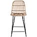 Sgabello da bar 2 pcs Naturale 44 x 54 x 96 cm Rattan e acciaio - Foto miniatura 4