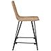 Sgabello da bar 2 pcs Naturale 44 x 54 x 96 cm Rattan e acciaio - Foto miniatura 5