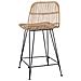 Sgabello da bar 2 pcs Naturale 44 x 54 x 96 cm Rattan e acciaio - Foto miniatura 6