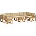 Set di divani da esterno con cuscino 11 pcs Bianco e Beige - Foto miniatura 1