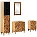 Set di Armadi da Bagno con porta 4 pcs Legno di mango massello - Foto miniatura 1