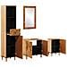 Set di Armadi da Bagno con porta 4 pcs Legno di mango massello - Foto miniatura 2