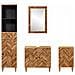 Set di Armadi da Bagno con porta 4 pcs Legno di mango massello - Foto miniatura 7