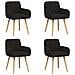 Sedie da pranzo 4 pcs Bouclé Nero 59 x 57 x 85 cm - Foto miniatura 1