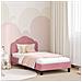 Struttura letto bambini con testata Rosa 80 x 160 cm Velluto - Foto miniatura 2