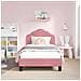 Struttura letto bambini con testata Rosa 80 x 160 cm Velluto - Foto miniatura 3